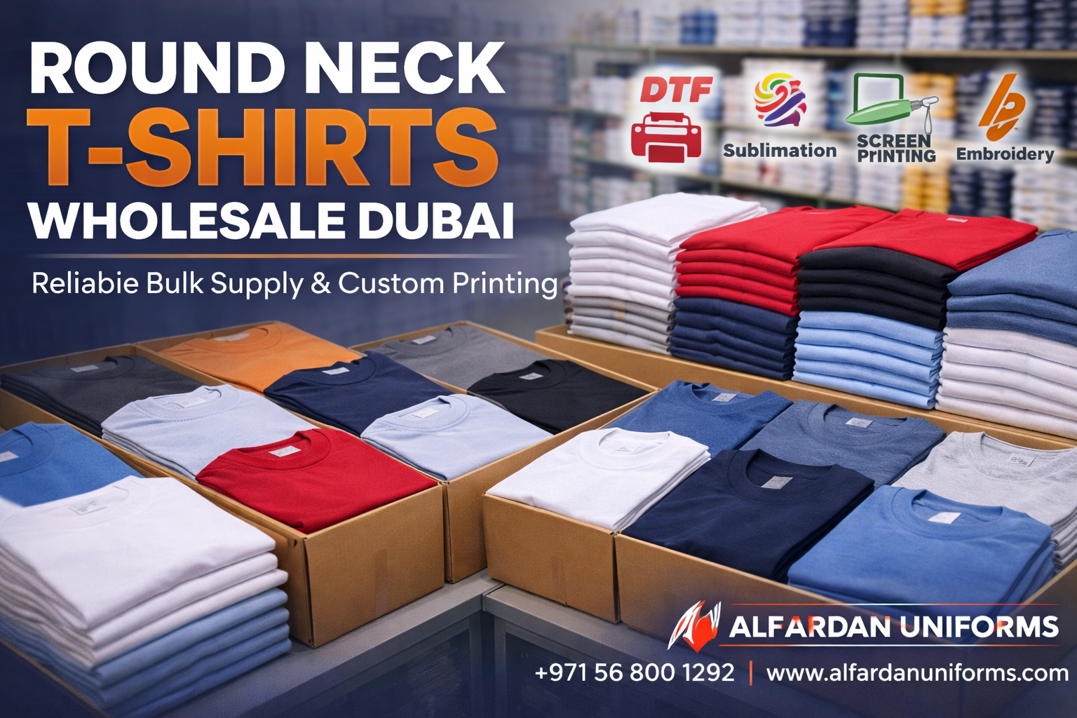 round neck t-shirts wholesale Dubai