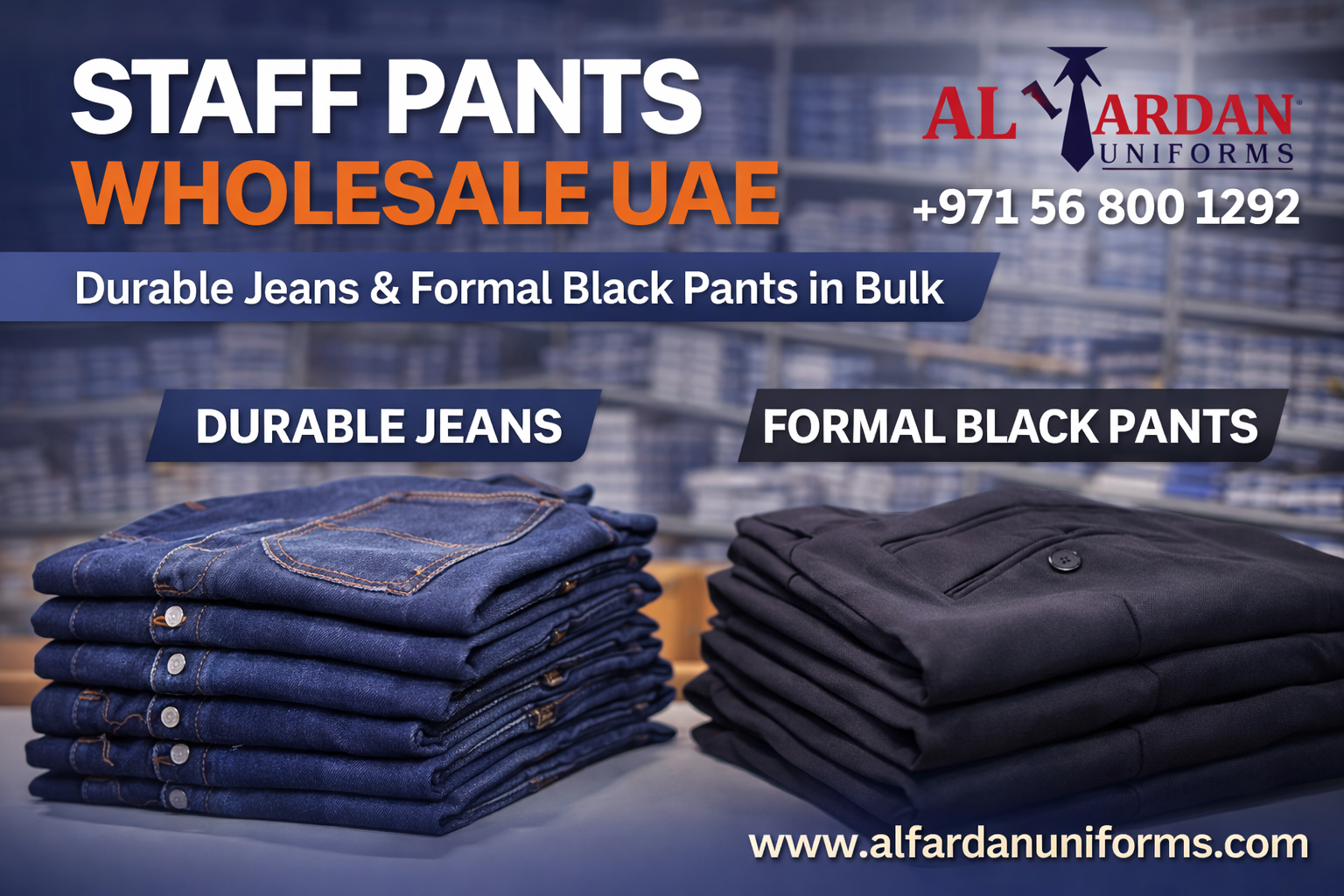 Home 33 Bulk Uniform Manufacturer in UAE staff pants wholesale UAE